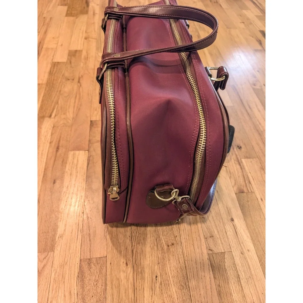 Vintage Verdi Burgundy 20x13x9 inches Softside Suitcase Hard Travel Luggage